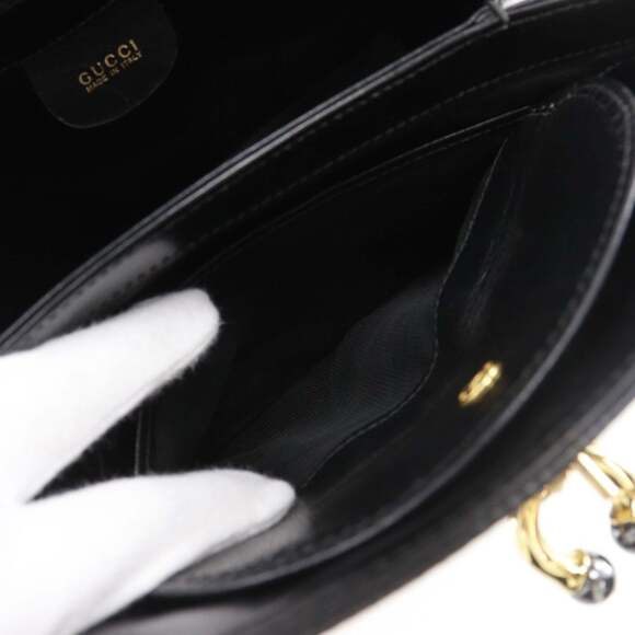 Gucci Old handbag, vintage embossed leather, flap style, for women. - Picture 10 of 16